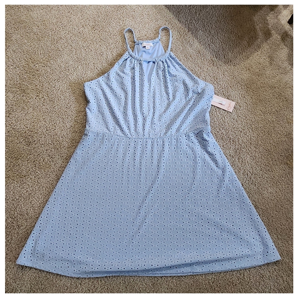 Candie's Sky Blue Fit and Flare Dress